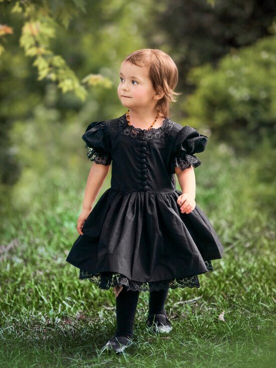 Handmade Other - Short black dress, witch dress, black costume costume dress for girls